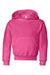 Jerzees 996Y/996YR Youth NuBlend Pill Resistant Fleece Hooded Sweatshirt Hoodie w/ Pouch Pocket Cyber Pink Flat Front