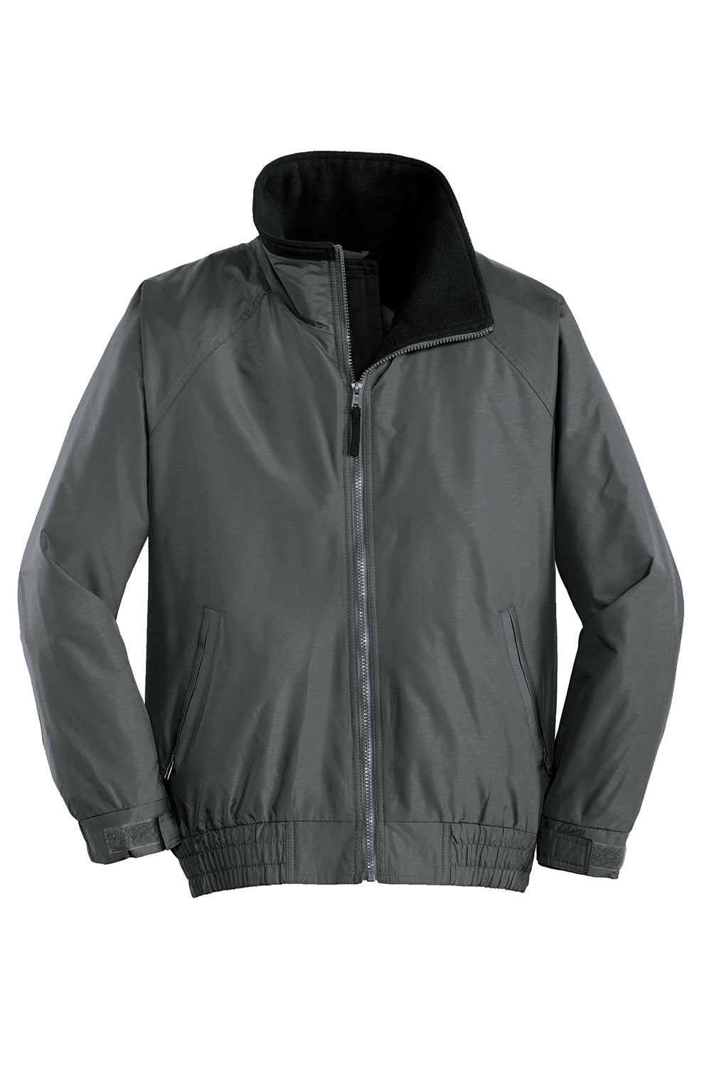 Port Authority JP54/TLJP54 Mens Competitor Wind & Water Resistant Full Zip Jacket Deep Smoke Grey Flat Front