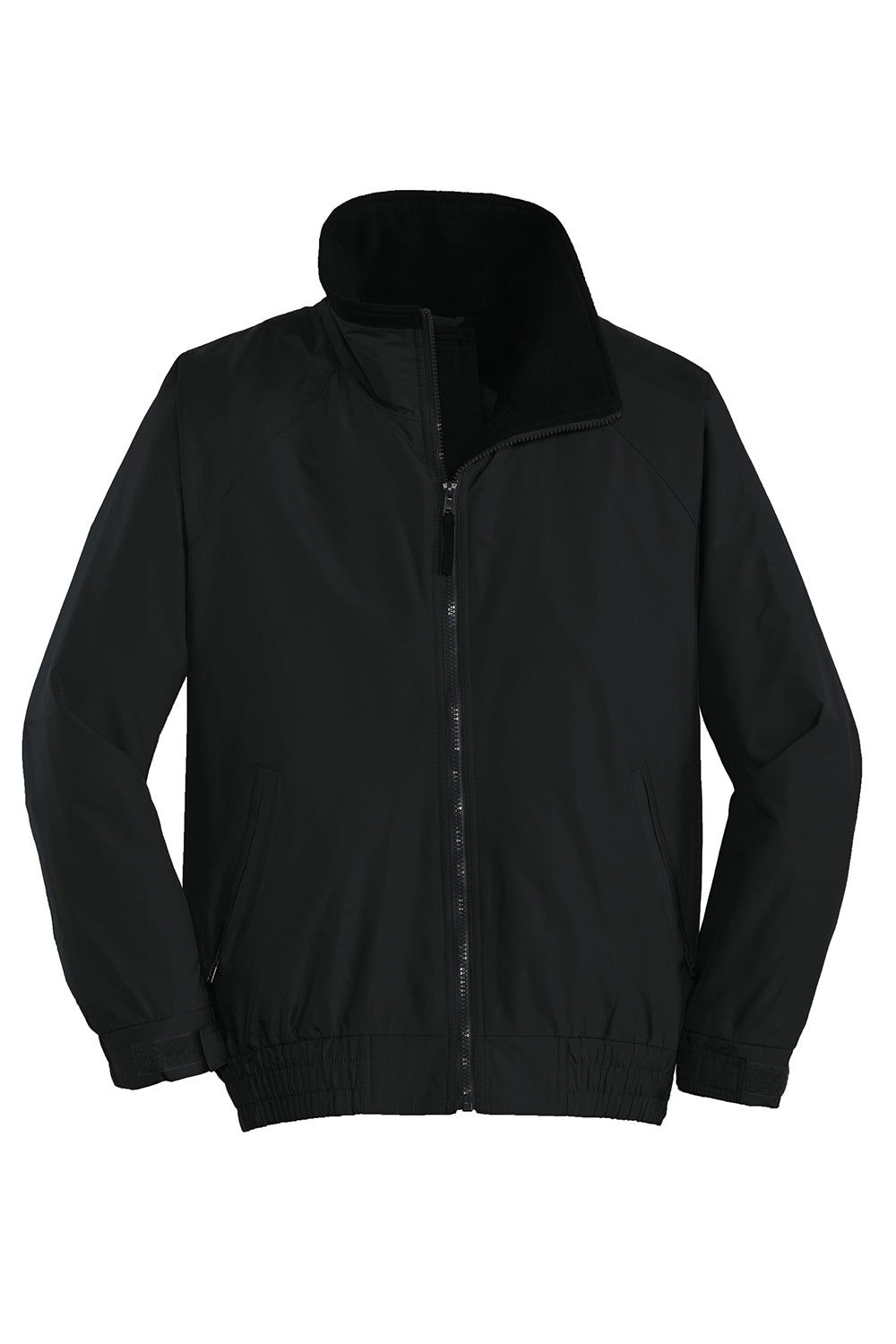 Port Authority JP54/TLJP54 Mens Competitor Wind & Water Resistant Full Zip Jacket True Black Flat Front