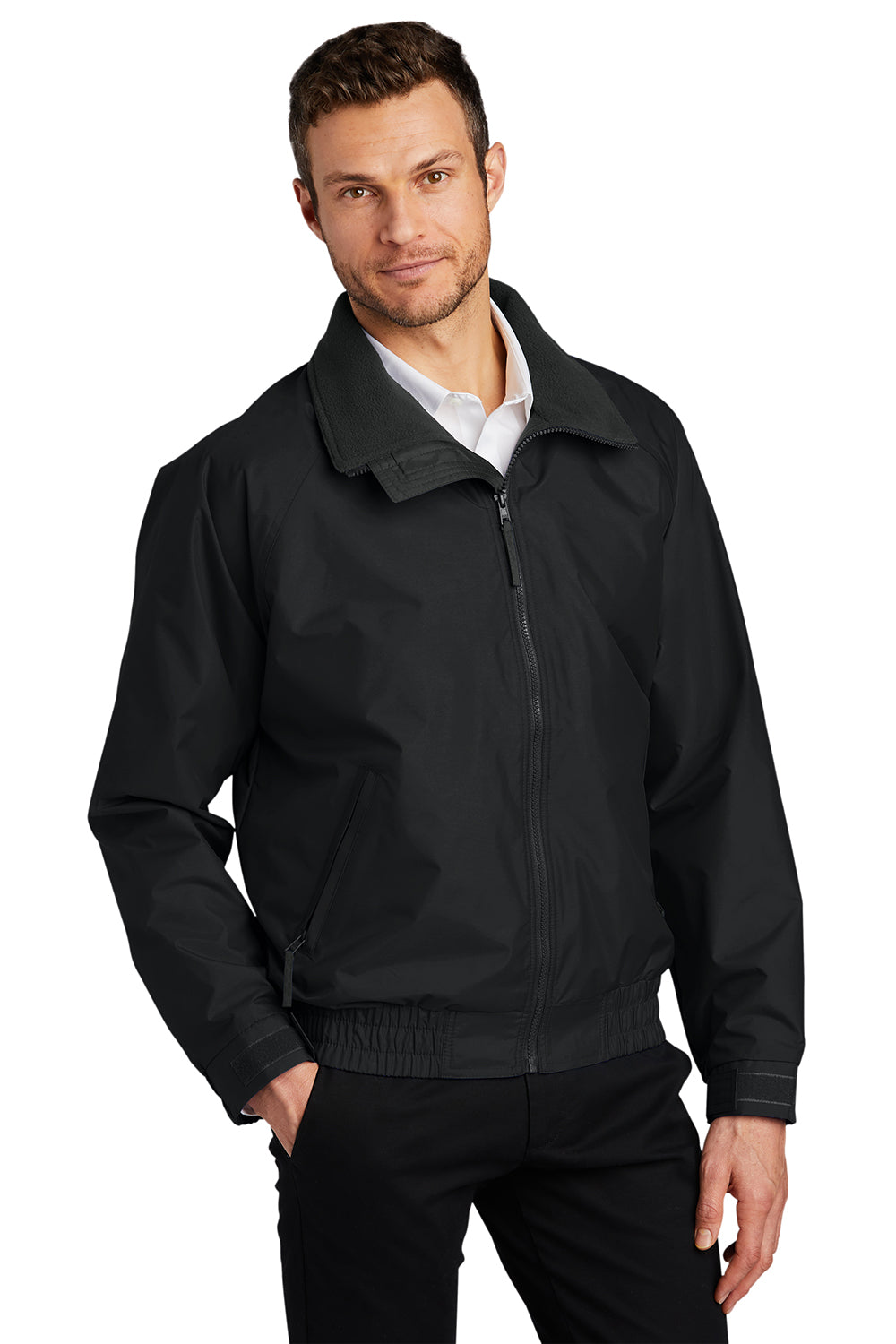 Port Authority JP54/TLJP54 Mens Competitor Wind & Water Resistant Full Zip Jacket True Black Model 3q