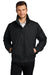 Port Authority JP54/TLJP54 Mens Competitor Wind & Water Resistant Full Zip Jacket True Black Model Front