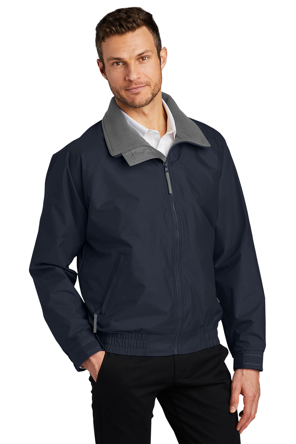 Port Authority JP54/TLJP54 Mens Competitor Wind & Water Resistant Full Zip Jacket True Navy Blue Model 3q