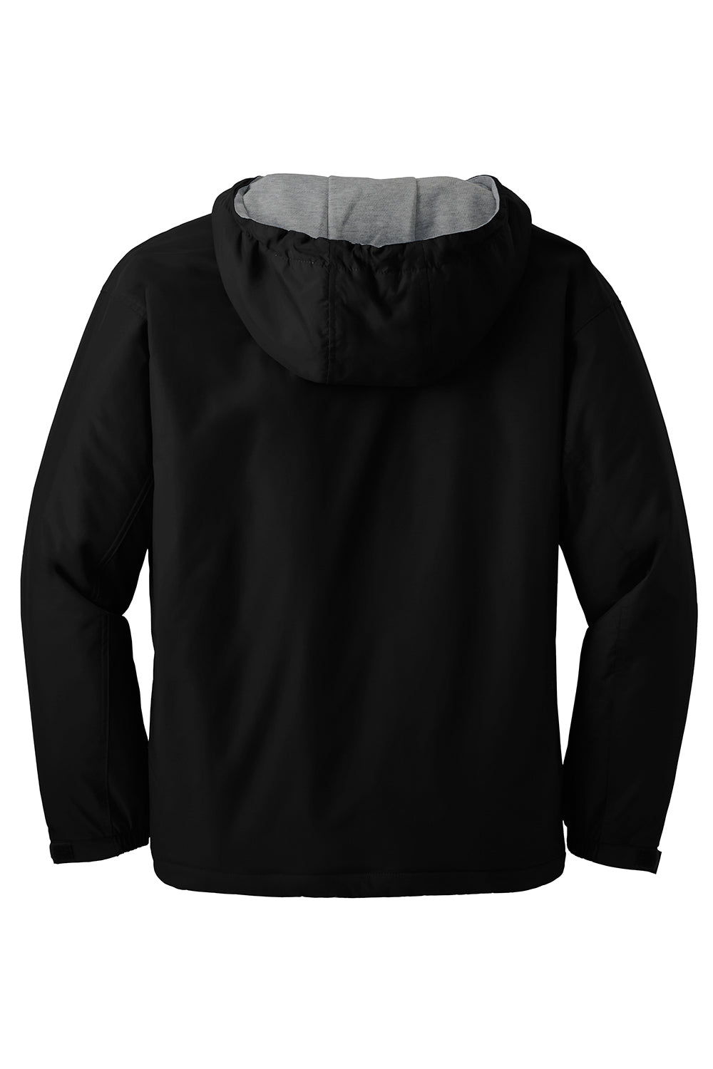 Port Authority JP56 Mens Team Wind & Water Resistant Full Zip Hooded Jacket Black Flat Back