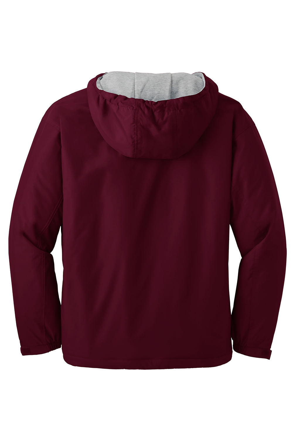 Port Authority JP56 Mens Team Wind & Water Resistant Full Zip Hooded Jacket Maroon Flat Back