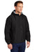 Port Authority JP56 Mens Team Wind & Water Resistant Full Zip Hooded Jacket Black Model 3q