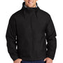 Port Authority Mens Team Wind & Water Resistant Full Zip Hooded Jacket - Black