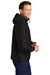 Port Authority JP56 Mens Team Wind & Water Resistant Full Zip Hooded Jacket Black Model Side