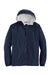 Port Authority JP56 Mens Team Wind & Water Resistant Full Zip Hooded Jacket Bright Navy Blue Flat Front