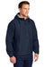 Port Authority JP56 Mens Team Wind & Water Resistant Full Zip Hooded Jacket Bright Navy Blue Model 3q