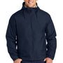 Port Authority Mens Team Wind & Water Resistant Full Zip Hooded Jacket - Bright Navy Blue