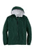 Port Authority JP56 Mens Team Wind & Water Resistant Full Zip Hooded Jacket Hunter Green Flat Front