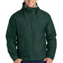 Port Authority Mens Team Wind & Water Resistant Full Zip Hooded Jacket - Hunter Green