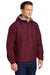 Port Authority JP56 Mens Team Wind & Water Resistant Full Zip Hooded Jacket Maroon Model 3q