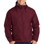 Port Authority Mens Team Wind & Water Resistant Full Zip Hooded Jacket - Maroon