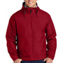 Port Authority Mens Team Wind & Water Resistant Full Zip Hooded Jacket - Red