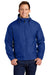 Port Authority JP56 Mens Team Wind & Water Resistant Full Zip Hooded Jacket Royal Blue Model Front