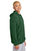 Sport-Tek JST488 Mens Repeat 1/4 Zip Hooded Jacket Forest Green Model Side