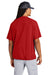 Sport-Tek JST489 Mens Repeat 1/4 Zip Short Sleeve Jacket Deep Red Model Back