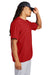 Sport-Tek JST489 Mens Repeat 1/4 Zip Short Sleeve Jacket Deep Red Model Side