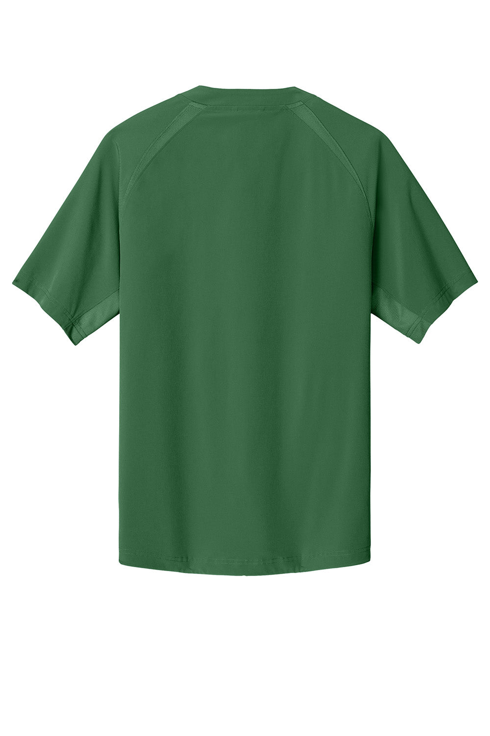 Sport-Tek JST489 Mens Repeat 1/4 Zip Short Sleeve Jacket Forest Green Flat Back