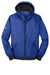 Sport-Tek JST53 Mens Wind & Water Resistant Full Zip Hooded Jacket True Royal Blue/Black Flat Front