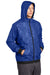 Sport-Tek JST53 Mens Wind & Water Resistant Full Zip Hooded Jacket True Royal Blue/Black Model 3q