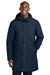 Sport-Tek JST55 Mens Waterproof Insulated Sideline Full Zip Hooded Parka True Navy Blue Model Front