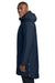 Sport-Tek JST55 Mens Waterproof Insulated Sideline Full Zip Hooded Parka True Navy Blue Model Side