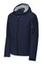 Sport-Tek JST56 Mens Waterproof Insulated Full Zip Hooded Jacket True Navy Blue Flat Front