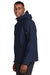 Sport-Tek JST56 Mens Waterproof Insulated Full Zip Hooded Jacket True Navy Blue Model Side