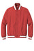 Sport-Tek JST58 Mens Water Resistant Snap Down Varsity Jacket Deep Red Flat Front