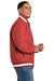 Sport-Tek JST58 Mens Water Resistant Snap Down Varsity Jacket Deep Red Model Side