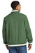 Sport-Tek JST58 Mens Water Resistant Snap Down Varsity Jacket Forest Green Model Back