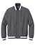 Sport-Tek JST58 Mens Water Resistant Snap Down Varsity Jacket Graphite Grey Flat Front