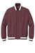 Sport-Tek JST58 Mens Water Resistant Snap Down Varsity Jacket Maroon Flat Front