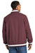 Sport-Tek JST58 Mens Water Resistant Snap Down Varsity Jacket Maroon Model Back