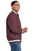 Sport-Tek JST58 Mens Water Resistant Snap Down Varsity Jacket Maroon Model Side