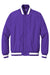 Sport-Tek JST58 Mens Water Resistant Snap Down Varsity Jacket Purple Flat Front