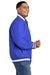 Sport-Tek JST58 Mens Water Resistant Snap Down Varsity Jacket True Royal Blue Model Side