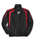 Sport-Tek JST60 Mens Water Resistant Full Zip Jacket Black/True Red Flat Front