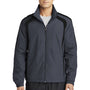 Sport-Tek Mens Water Resistant Full Zip Jacket - Graphite Grey/Black