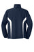 Sport-Tek JST60 Mens Water Resistant Full Zip Jacket True Navy Blue/White Flat Back