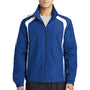 Sport-Tek Mens Water Resistant Full Zip Jacket - True Royal Blue/White