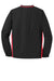 Sport-Tek JST62 Mens Water Resistant V-Neck Jacket Black/True Red Flat Back