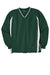 Sport-Tek JST62 Mens Water Resistant V-Neck Jacket Forest Green/White Flat Front