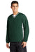 Sport-Tek JST62 Mens Water Resistant V-Neck Jacket Forest Green/White Model 3q