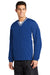 Sport-Tek JST62 Mens Water Resistant V-Neck Jacket True Royal Blue/White Model 3q