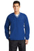 Sport-Tek JST62 Mens Water Resistant V-Neck Jacket True Royal Blue/White Model Front