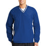 Sport-Tek Mens Water Resistant V-Neck Jacket - True Royal Blue/White