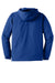 Sport-Tek JST63 Mens 1/4 Zip Hooded Jacket True Royal Blue/White Flat Back